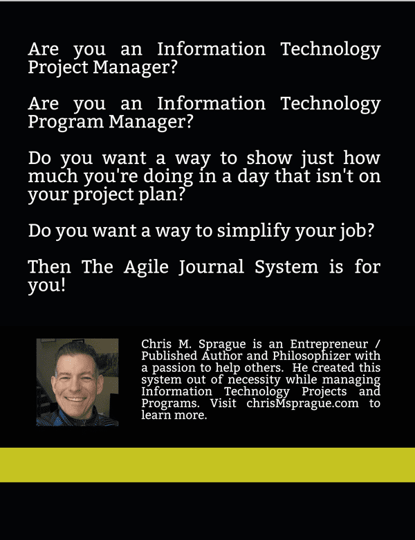 The Agile Journal System Fear Authentic Empathy WACASHWI Track Non-Project Plan Tasks